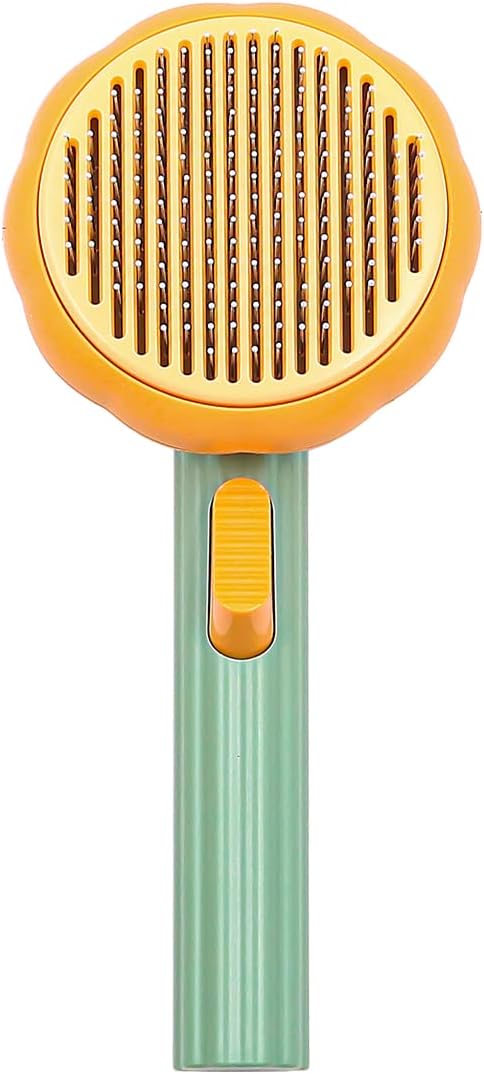 Brosse autonettoyante en forme de citrouille pour animal domestique