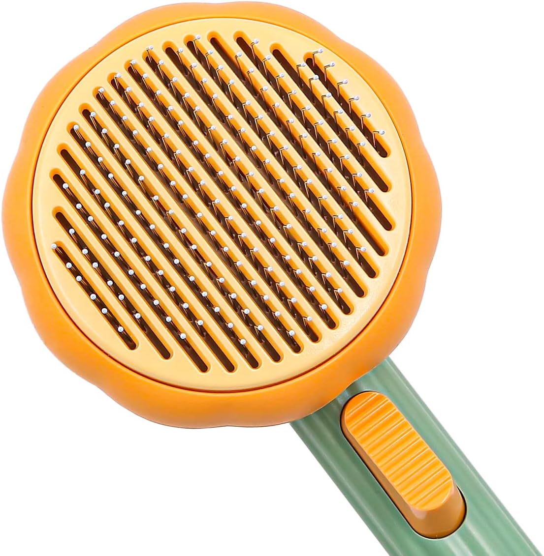 Brosse autonettoyante en forme de citrouille pour animal domestique